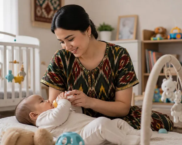 Evde bebek bakım rutini ve sakin refakat anı